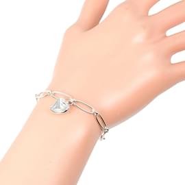 Tiffany & Co-Pulseira de Charme em Coração Curvado Tiffany & Co.-Prata