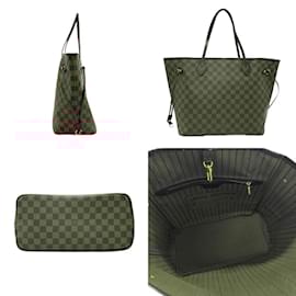 Louis Vuitton-Bolsa Louis Vuitton Damier Neverfull MM-Damier ebene