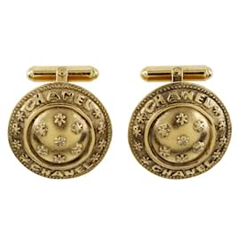 Gemelli floreali placcati in oro Chanel D'oro