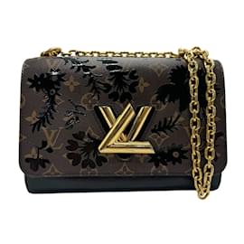 Louis Vuitton-Louis Vuitton Monogram Blossom Twist MM Handbag-Brown,Black