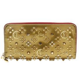 Cartera larga Panettone Studs de Christian Louboutin Dorado