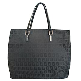 Fendi-Fendi Zucchino Handbag-Black