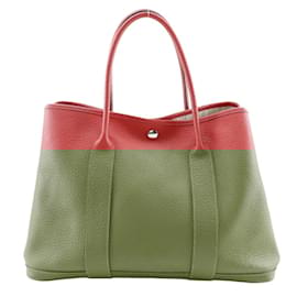 Hermès-Sac Tote PM Hermes Garden-Rouge