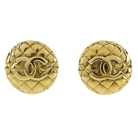 Boucles d'oreilles clips en plaqué or Chanel Coco Mark Autre