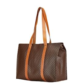 Céline-Celine Macadam Tote Bag-Brown