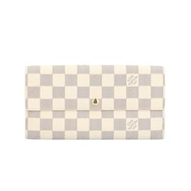 Louis Vuitton-Louis Vuitton Portefeuille Sarah Damier Azur Long Wallet-White
