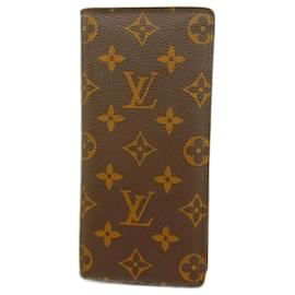 Louis Vuitton-Louis Vuitton Long Wallet Monogram Portefeuille Brazza-Brown