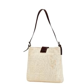 Fendi-Fendi Zucca Shoulder Bag-Brown,Beige
