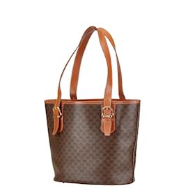 Céline-Celine Macadam Handbag Tote Bag-Brown
