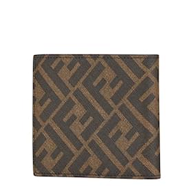 Fendi-Fendi Zucca Bi-fold Compact Wallet-Brown,Black,Beige