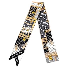 Louis Vuitton-Louis Vuitton Bandeau BB Let's Go Scarf-Black,White