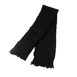 Louis Vuitton-Xale de lã clássico Monogram Louis Vuitton-Preto