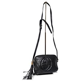 Borsa a tracolla Gucci Soho Disco Nera Nero