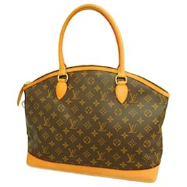 Louis Vuitton-Louis Vuitton Monogram Lockit Horizontal Handbag-Brown