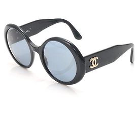 Occhiali da sole Chanel Neri Oro Plastica Nero D'oro