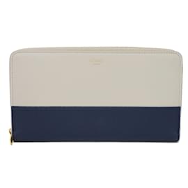 Céline-Celine Gray Leather Coin Purse-Brown