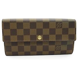 Louis Vuitton-Louis Vuitton Portefeuille Sarah Bi-fold Wallet-Brown,Damier ebene