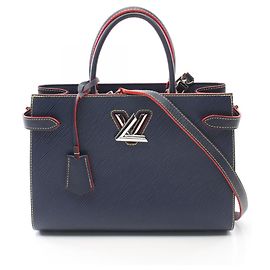 Borsa Tote Twist di Louis Vuitton Rosso Blu Blu navy