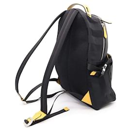Fendi-Fendi Men's Black Backpack-Black,Yellow