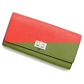 Fendi-Fendi Long Wallet Peekaboo Selleria Continental-Red