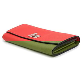 Fendi-Fendi Long Wallet Peekaboo Selleria Continental-Red