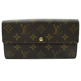 Louis Vuitton-Louis Vuitton Portefeuille Sarah Bi-fold Long Wallet-Brown