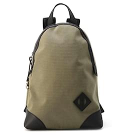 Hermès-Hermes Khaki and Black Swift Leather Backpack-Black,Khaki