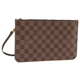 LOUIS VUITTON Damier Ebene Neverfull MM Pouch Accessory Pouch LV Auth 102148 Other