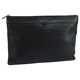 Louis Vuitton-LOUIS VUITTON Monogram Shadow Discovery Clutch Bag Black M62903 LV Auth 100835-Black