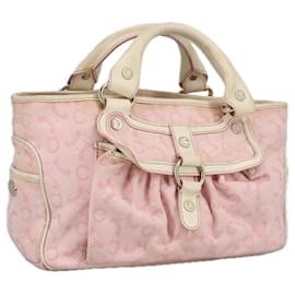 Céline-CELINE C Macadam Canvas Hand Bag Pink Auth 102154-Pink