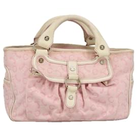 Céline-CELINE C Macadam Canvas Hand Bag Pink Auth 102154-Pink