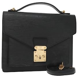 Louis Vuitton-LOUIS VUITTON Epi Monceau 28 Hand Bag Black M52122 LV Auth ep6598-Black