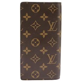 Louis Vuitton-LOUIS VUITTON Monogram Portefeuille Brazza Long Wallet M66540 LV Auth 101338A-Monogram