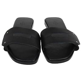 Hermès-HERMES Flats T.EU  Leather-Black
