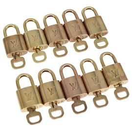 Louis Vuitton-LOUIS VUITTON Padlock 10set metal Gold Tone LV Auth 102329-Other