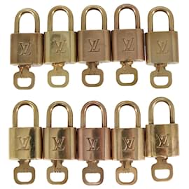 Louis Vuitton-LOUIS VUITTON Padlock 10set metal Gold Tone LV Auth 102329-Other