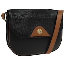 Christian Dior-Christian Dior Shoulder Bag Leather Black Auth fm4169-Black