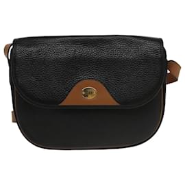 Christian Dior-Christian Dior Shoulder Bag Leather Black Auth fm4169-Black