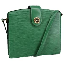 Louis Vuitton-LOUIS VUITTON Epi Capuchin Shoulder Bag Green M52344 LV Auth 100550-Green