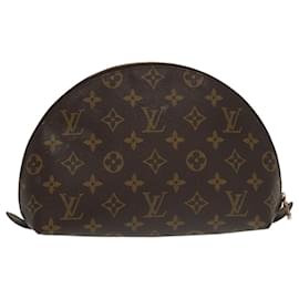 Louis Vuitton-LOUIS VUITTON Monogram Trousse Demi Ronde Cosmetic Pouch M47520 LV Auth 100605-Monogram