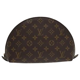 Louis Vuitton-LOUIS VUITTON Monogram Trousse Demi Ronde Cosmetic Pouch M47520 LV Auth 100605-Monogram