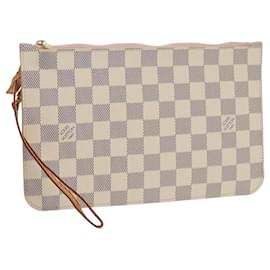 Louis Vuitton-LOUIS VUITTON Damier Azur Neverfull MM Pouch Pouch LV Auth 100493-Other