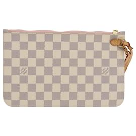 Louis Vuitton-LOUIS VUITTON Pochete Neverfull MM Damier Azur LV Auth 100493-Outro