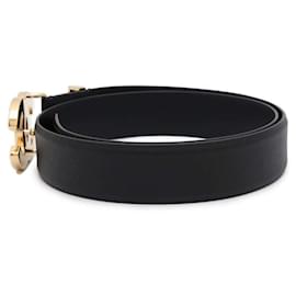 Chanel-Chanel Coco Mark Leather Belt-Black