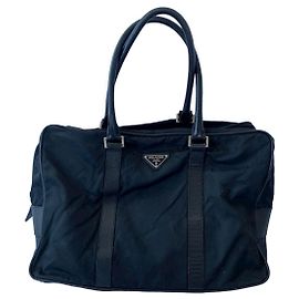 Borsa tote Prada in pelle nera Nero