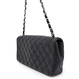 Chanel-Chanel Black Caviar Leather Shoulder Bag-Black