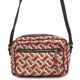 Burberry TB Monogram Nylon Shoulder Bag Brown
