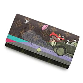 Louis Vuitton-Louis Vuitton Long Wallet Monogram Portefeuille Sarah-Fuschia