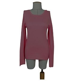 Autre Marque Rosa Melange Pullover Bluse aus Kaschmir und Baumwolle Pink
