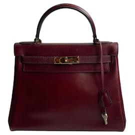 Hermès-Kelly 28 Retourné-Dark red